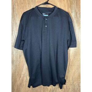 PGA Tour Mens Black Short Sleeve Polo Golf Polo Golfing Golfer Shirt XXL